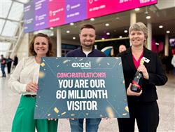 EXCEL LONDON WELCOMES 60 MILLIONTH VISITOR  DURING ‘TRANSFORMATIONAL’ 25TH ANNIVERSARY YEAR