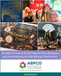 ABPCO members celebrated the 50th Birthday of the Hilton Birmingham Metropole in style last week