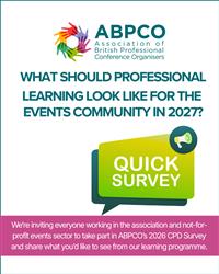 What should professional learning look like for the events community in 2027?